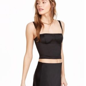 Danielle Bernstein Black Bra Top NWT